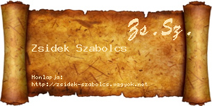 Zsidek Szabolcs névjegykártya